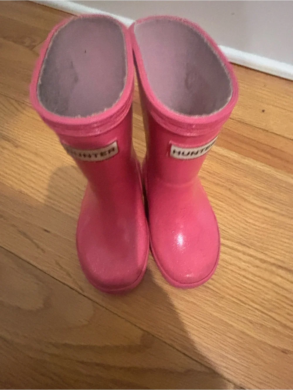 Hunter Kids Pink Glitter Rain Boots